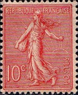 France Poste N* Yv: 129 Mi:108 Semeuse Lignée Sur Soleil (défaut Gomme) - Unused Stamps