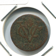 1746 ZEALAND VOC DUIT NIEDERLANDE OSTINDIEN NY COLONIAL PENNY #VOC1977.10.D.A - Nederlands-Indië