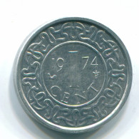 1 CENT 1974 SURINAME NEERLANDÉS NETHERLANDS Aluminium Colonial Moneda #S11384.E.A - Surinam 1975 - ...