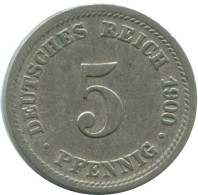 5 PFENNIG 1900 D DEUTSCHLAND Münze GERMANY #AE698.D.A - 5 Pfennig