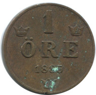 1 ORE 1885 SWEDEN Coin #AD384.2.U.A - Sweden