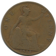 PENNY 1913 UK GRANDE-BRETAGNE GREAT BRITAIN Pièce #AG870.1.F.A - D. 1 Penny