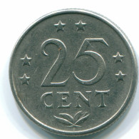 25 CENTS 1970 NIEDERLÄNDISCHE ANTILLEN Nickel Koloniale Münze #S11423.D.A - Antilles Néerlandaises