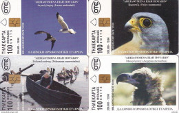 GREECE - Birds, Set Of 4 Cards, Greek Ornithology Society/Endangered Bird Species, 12/98, Used - Autres & Non Classés