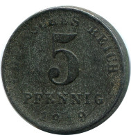 5 PFENNIG 1919 A ALLEMAGNE Pièce GERMANY #DB863.F.A - 5 Renten- & 5 Reichspfennig