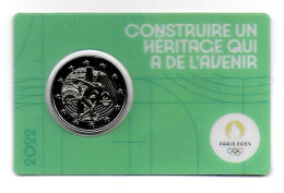(Monnaies). France 2 Euros 2022 Coincard Construire Un Heritage Qui A De L'avenir 2022. Paris 2024. Jeux Olympiques - France