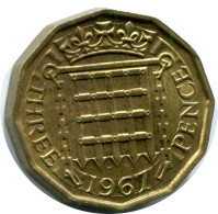 THREEPENCE 1967 UK GBAN BRETAÑA GREAT BRITAIN Moneda #AZ010.E.A - F. 3 Pence