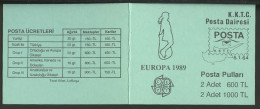 Chypre Turque - Cyprus - Zypern Carnet 1989 Y&T N°C228 - Michel N°MH2 *** - EUROPA - Covers & Documents