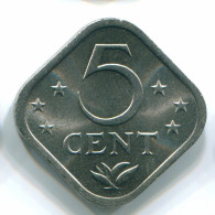 5 CENTS 1975 ANTILLAS NEERLANDESAS Nickel Colonial Moneda #S12243.E.A - Netherlands Antilles