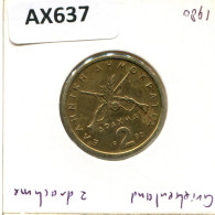 2 DRACHMES 1980 GRIECHENLAND GREECE Münze #AX637.D.A - Grèce