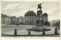 71683140 Saarbruecken Schloss Mit Ulanen Und Bismarck Denkmal Saarbruecken - Saarbruecken