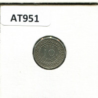 10 CENTS 1966 SURINAME Coin #AT951.U.A - Surinam 1975 - ...