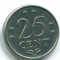 25 CENTS 1971 ANTILLES NÉERLANDAISES Nickel Colonial Pièce #S11481.F.A - Niederländische Antillen