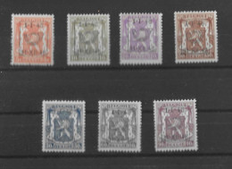 TIMBRES BELGIQUE Préoblitérés  PRE 574/580XX - Typos 1936-51 (Petit Sceau)