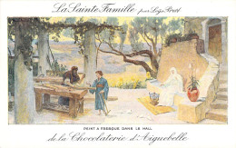 EDITION CHOCOLATERIE D'AIGUEBELLE Lot De 4 Cartes La Sainte Famille , Le Crucifiement  Toutes Scannées - Publicité