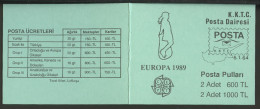 Europa CEPT  1989 Chypre Turque - Cyprus - Zypern Carnet Y&T N°C228 - Michel N°MH2 *** - 1989