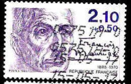 France Poste Obl Yv:2360 Mi:2489A François Mauriac Ecrivain (Obl.mécanique) - Used Stamps