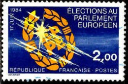 France Poste Obl Yv:2306 Mi:2432 2.Elections Parlement Européen (Lign.Ondulées) - Gebraucht