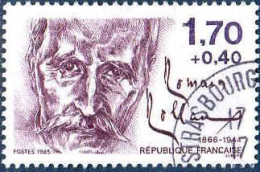 France Poste Obl Yv:2355/2360 Célébrités De Romain Roland à Mauriac Dent.13 (TB Cachet Rond) - Gebraucht