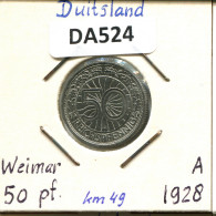 50 REICHSPFENNIG 1928 A DEUTSCHLAND Münze GERMANY #DA524.2.D.A - 50 Rentenpfennig & 50 Reichspfennig