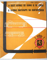 Plaquette SNCV NMVB Société Nationale Des Chemins De Fer Vicinaux TRAM Vicinal Bus 1957 - Unclassified