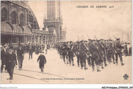 AGZP9-0831-BELGIQUE - CROQUIS DE GUERRE 1915 - L'ARMEE BRITANNIQUE TRAVERSANT OSTENDE   - Oostende