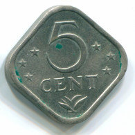 5 CENTS 1975 ANTILLES NÉERLANDAISES Nickel Colonial Pièce #S12260.F.A - Niederländische Antillen