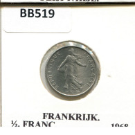 1/2 FRANC 1968 FRANCIA FRANCE Moneda #BB519.E.A - 1/2 Franc
