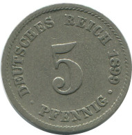 5 PFENNIG 1899 J ALLEMAGNE Pièce GERMANY #AE674.F.A - 5 Pfennig