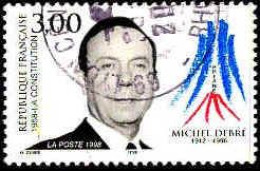 France Poste Obl Yv:3129 Mi:3269 Michel Debré La Constitution (TB Cachet Rond) - Oblitérés