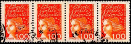 France Poste Obl Yv:3089 Mi:3236 Marianne Du 14 Juillet Bloc De 4 (Beau Cachet Rond) - Usados