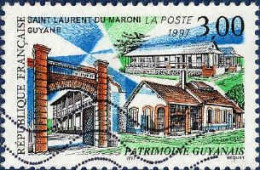 France Poste Obl Yv:3048 Mi:3191 Patrimoine Guyanais St-Laurent-du-Maroni Guyane (Lign.Ondulées) - Usados