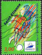 France Poste Obl Yv:3011 Mi:3155 France 98 Coupe Du Monde St-Etienne (Lignes Ondulées) - Used Stamps