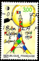 France Poste Obl Yv:3000 Mi:3178 Salon Philatélique D'Automne Tour Eiffel (Lign.Ondulées) - Used Stamps