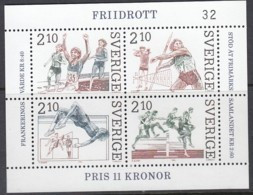 SCHWEDEN Block 14, Postfrisch **, Leichtathletik 1986 - Blocks & Kleinbögen