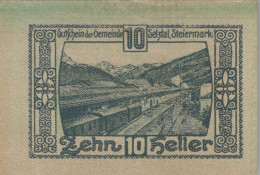 10 HELLER 1918-1921 Stadt SELZTAL Styria Österreich Notgeld Banknote #PE817 - [11] Emissions Locales