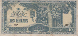 10 DOLLARS 1942-1944 Japanese Government MALAYSIA Papiergeld Banknote #PK234 - [11] Emissions Locales