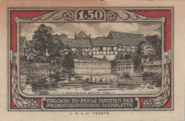 1.5 MARK 1921.Stadt MALCHOW Mecklenburg-Schwerin UNC DEUTSCHLAND Notgeld #PI715 - [11] Emissions Locales