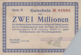 1 MILLION MARK 1923 Stadt LEIPZIG Saxony UNC DEUTSCHLAND Papiergeld Banknote #PK731 - [11] Lokale Uitgaven