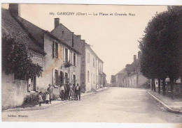 AC497 18 CHER GARIGNY  LA PLACE ET GRANDE RUE EN 1928 - Sonstige & Ohne Zuordnung