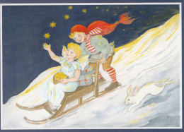 ANGEL CHRISTMAS Holidays Vintage Postcard CPSM #PAH085.GB - Angels