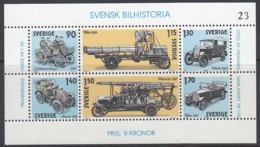 SCHWEDEN  Block 8, Postfrisch **,  Geschichte Des Schwedischen Automobilbaus 1980 - Blocks & Sheetlets