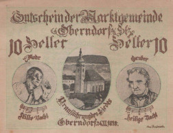 10 HELLER 1920 Stadt OBERNDORF AN DER SALZBACH Salzburg Österreich #PE493 - [11] Local Banknote Issues