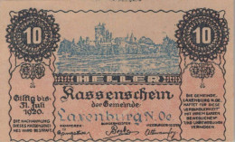 10 HELLER 1920 Stadt LAXENBURG Niedrigeren Österreich Notgeld Banknote #PD776 - [11] Emissioni Locali