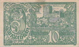 10 HELLER 1920 Stadt LANGENSTEIN Oberösterreich Österreich Notgeld #PI289 - Lokale Ausgaben