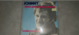 45 TOURS  JOHNNY HALLYDAY.. 2 TITRES  DEUX AMIS POUR UN AMOUR+1 - Sonstige - Franz. Chansons