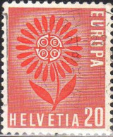 Suisse Poste Obl Yv: 735 Mi:800 Europa Cept Fleur à 22 Pétales (cachet Rond) - Used Stamps