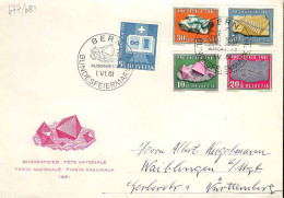 Suisse Poste Obl Yv: 677/681 Pro Patria Minéraux & Fossiles Bern I-VI-61 Fdc - FDC