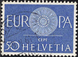 Suisse Poste Obl Yv: 667 Mi:721 Europa Cept Roue 16 Barreaux (Beau Cachet Rond) - Gebruikt