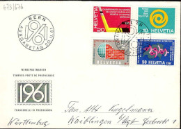 Suisse Poste Obl Yv: 673/676 Propagande Bern 20.11.61 Fdc - FDC